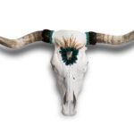 Craneo de vaca decorado a mano África