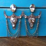 Pendientes joya de búfalo Midnight Cowgirl