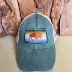 GORRA TURQUESA CON BUFALO BORDADO J.FORKS