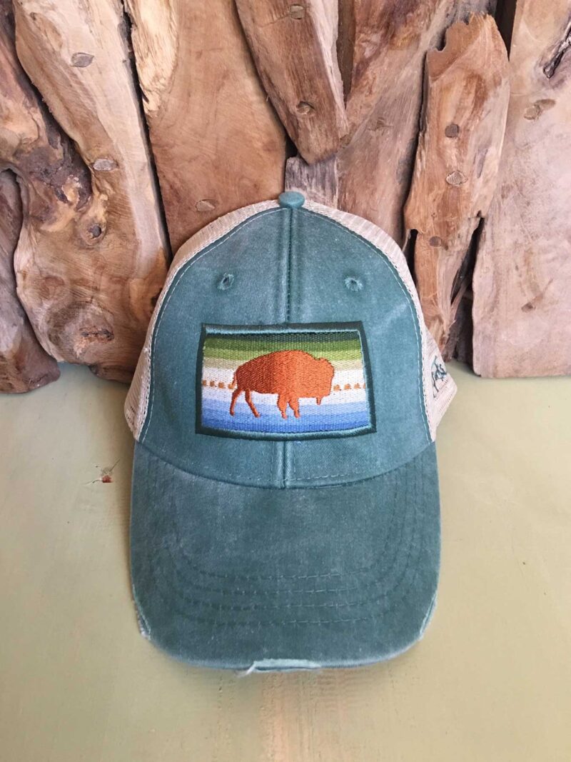 GORRA TURQUESA CON BUFALO BORDADO J.FORKS GORRA TURQUESA CON BUFALO BORDADO J.FORKS