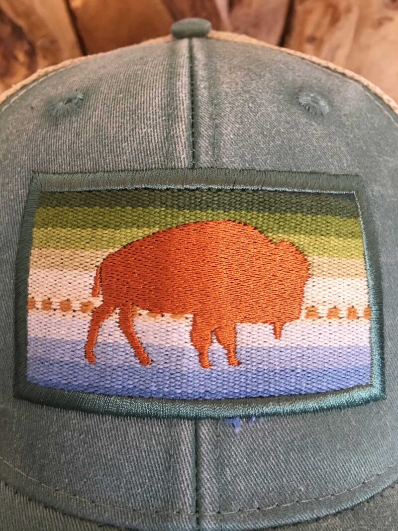 GORRA TURQUESA CON BUFALO BORDADO J.FORKS