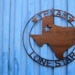 Silueta del estado de Texas Cortada en Metal