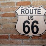 Señal de Madera Ruta 66