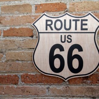 Señal de Madera Ruta 66