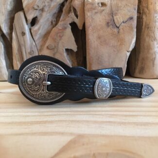 Cinturón de Cuero Negro Honky Tonk