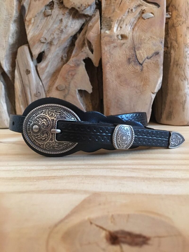 Cinturón de Cuero Negro Honky Tonk