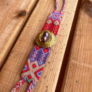 Pulsera tejida premium con perla natural