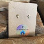 Pendientes de cactus bañados en oro