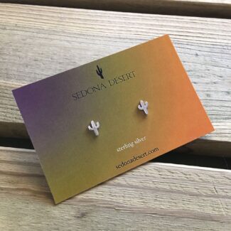 Pendientes de cactus de plata