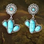 Pendientes-cactus-turquesa-bonitos-y-originales-estilo-boho-chic