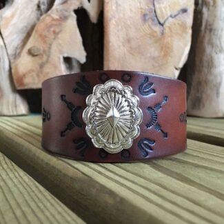 Pulsera de Cuero y Concho Phoenix