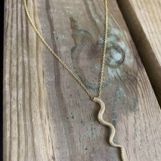 Colgante de Plata bañada en oro Serpiente en mi Bota