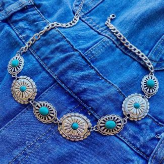 collar-de-conchos-vaqueros-peoria-estilo-boho-chic-con-turquesas-que-tambien-es-chocker-estilo-rockero-y-boho-chic