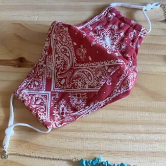 Mascarilla filtro PM2.5 estampado bandana roja
