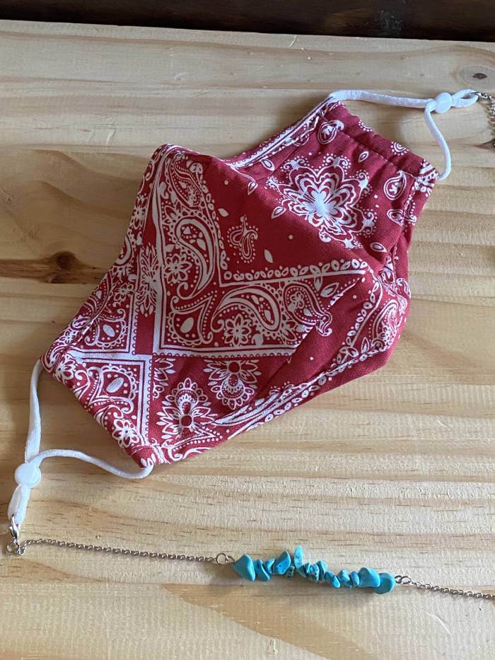 Mascarilla filtro PM2.5 estampado bandana roja Mascarilla filtro PM2.5 estampado bandana roja
