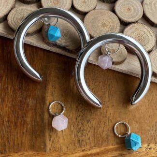 Pendientes con Piedra Intercambiable Cotton Candy