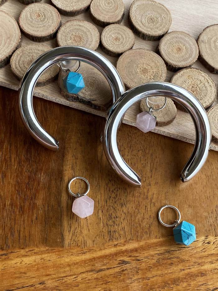 pendientes-piedra-intercambiable-cotton-candy-I Pendientes con Piedra Intercambiable Cotton Candy