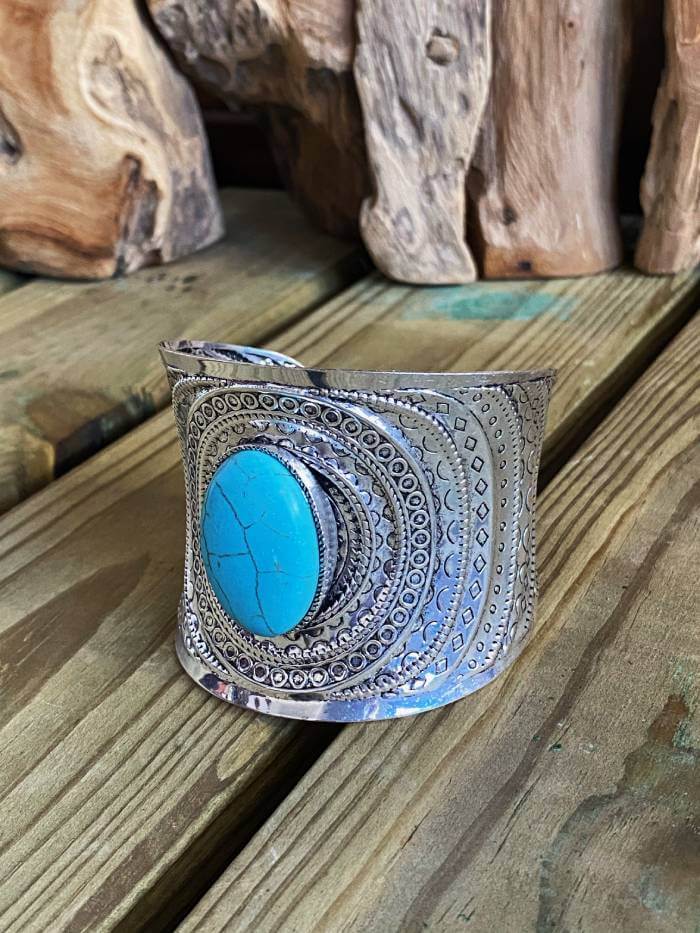 pulsera-cuff-turquesa-gypsy-boho-III Pulsera Cuff Turquesa Gypsy