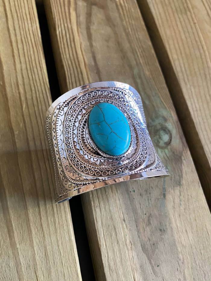 pulsera-cuff-turquesa-gypsy-boho pulsera-cuff-turquesa-gypsy-boho