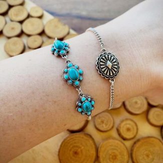 pulseras-concho-y-turquesa-canyons-en-un-pack-de-dos-pulseras-delicadas-plata-estilo-boho-chic-y-country